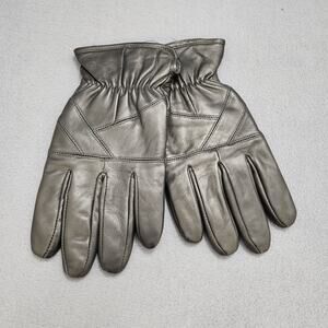 Mens Leather Gloves Large Black Thinsulate Insulation 40 gram